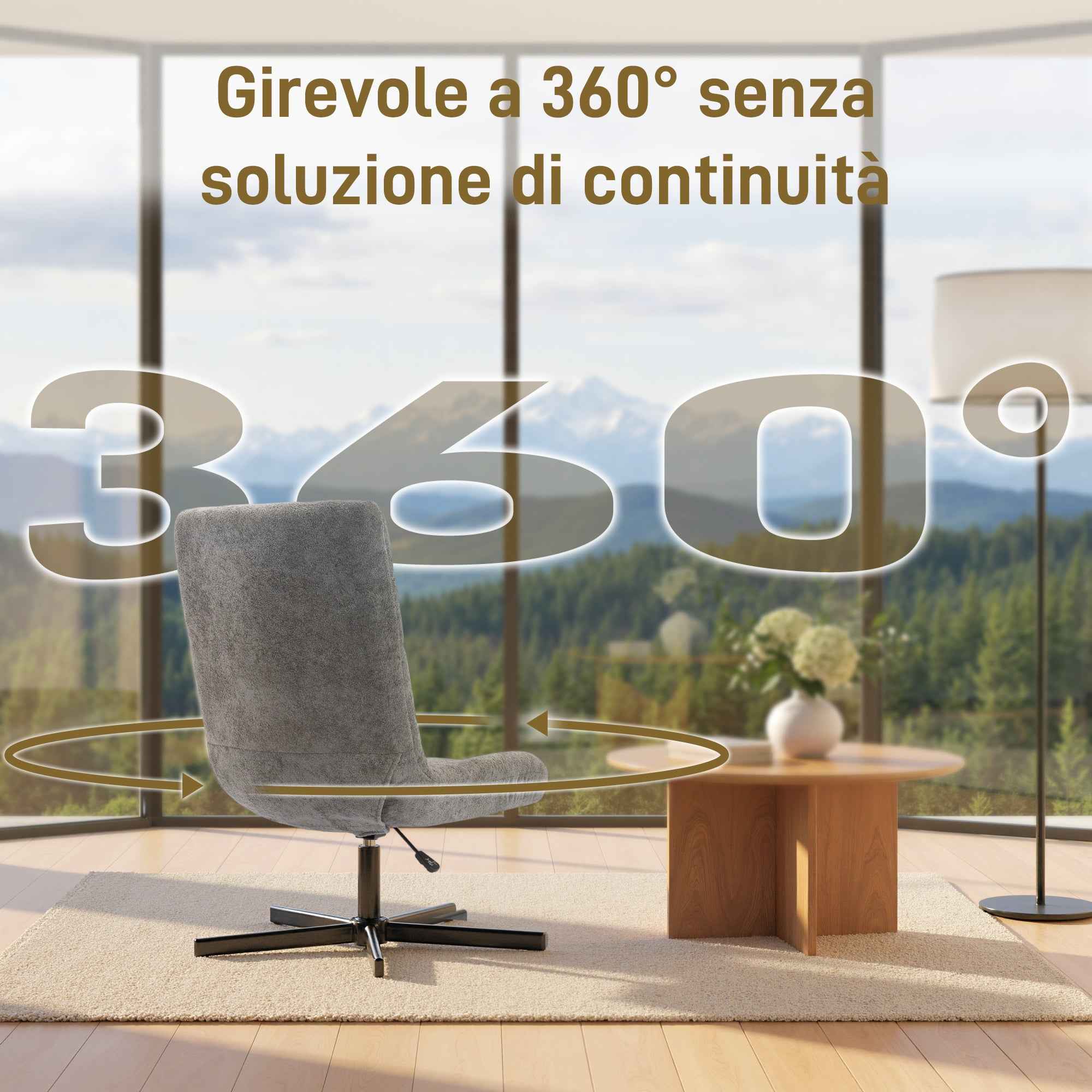 HOMCOM 4-Level Velvet Recliner Chair with Independent Footrest, 66x80x93-104 cm, Grey