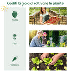 Outsunny Garden Greenhouse with Metal Shelves, PE Cover and Roll-Up Door 80x49x160cm, Green