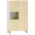HOMCOM Kitchen Sideboard with 6 Compartments and Soft-Close Doors, White