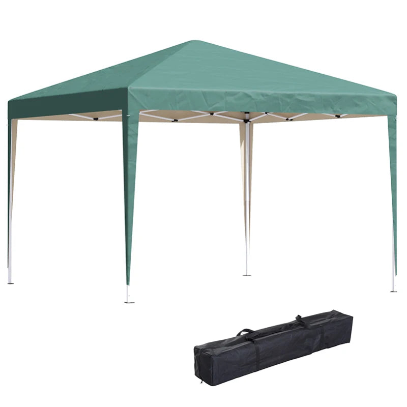 3 x 3M Garden Pop Up Gazebo Height Adjustable Marquee Party Tent Wedding Canopy with Carrying Bag, Green