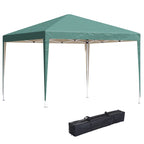 3 x 3M Garden Pop Up Gazebo Height Adjustable Marquee Party Tent Wedding Canopy with Carrying Bag, Green