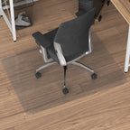 Non-slip floor-saving office chair mat in plastic, 90x120cm, transparent - Borgè