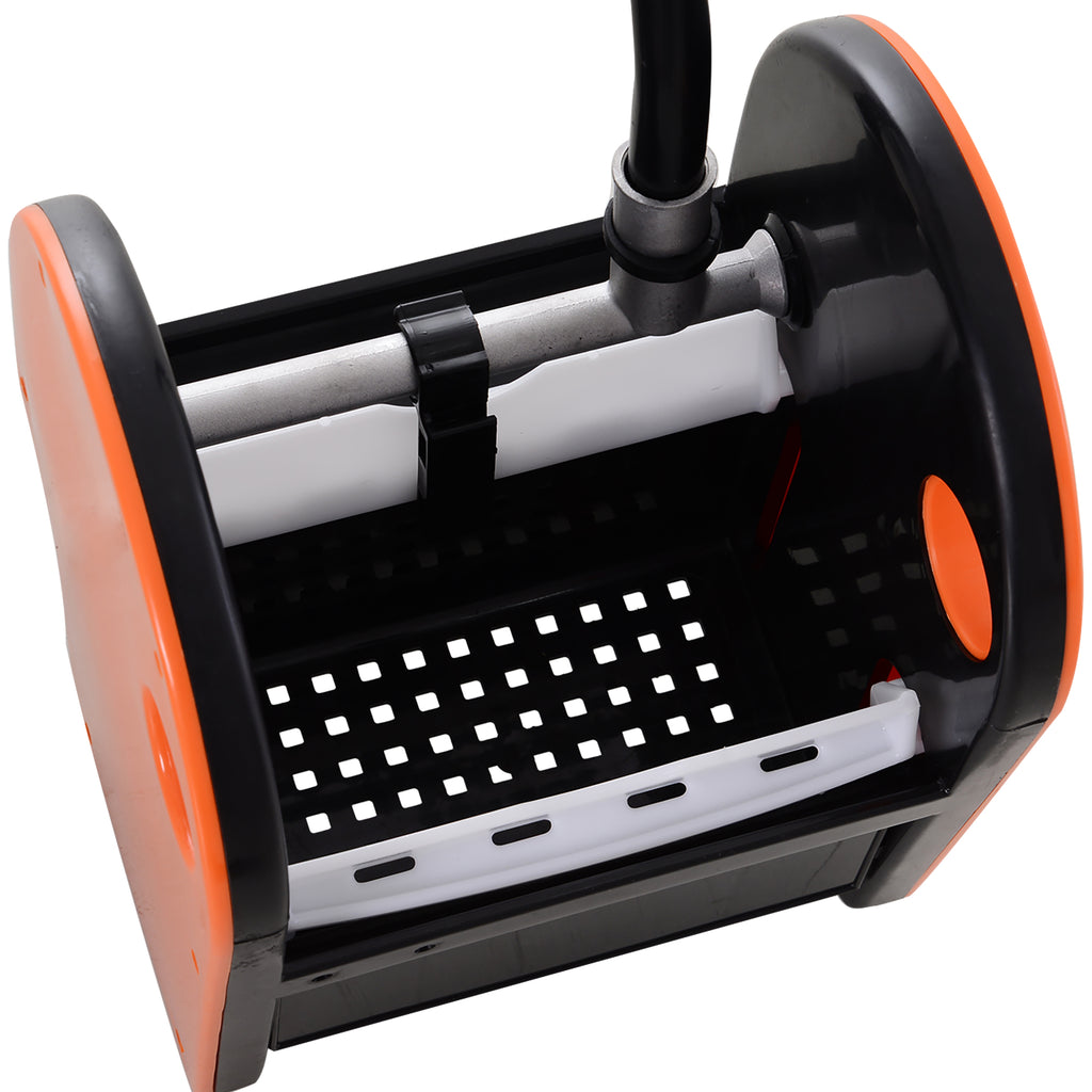 Professional Cleaning Trolley 26L Capacity Removable Wringer with Wheels 44 × 36 × 90cm Orange
