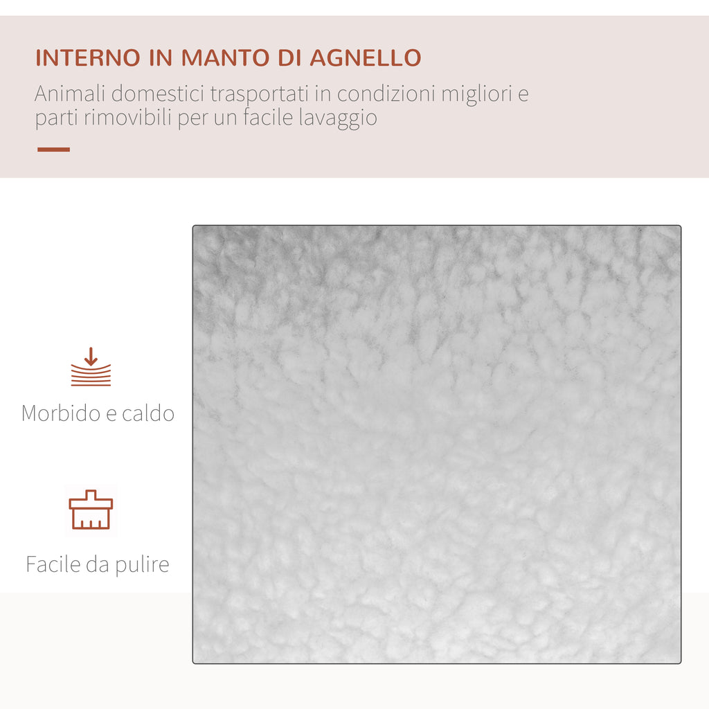 3-Door Dog Carrier with Cushion and Storage Bags, Blue Oxford Fabric and Metal, 70x51x50 cm