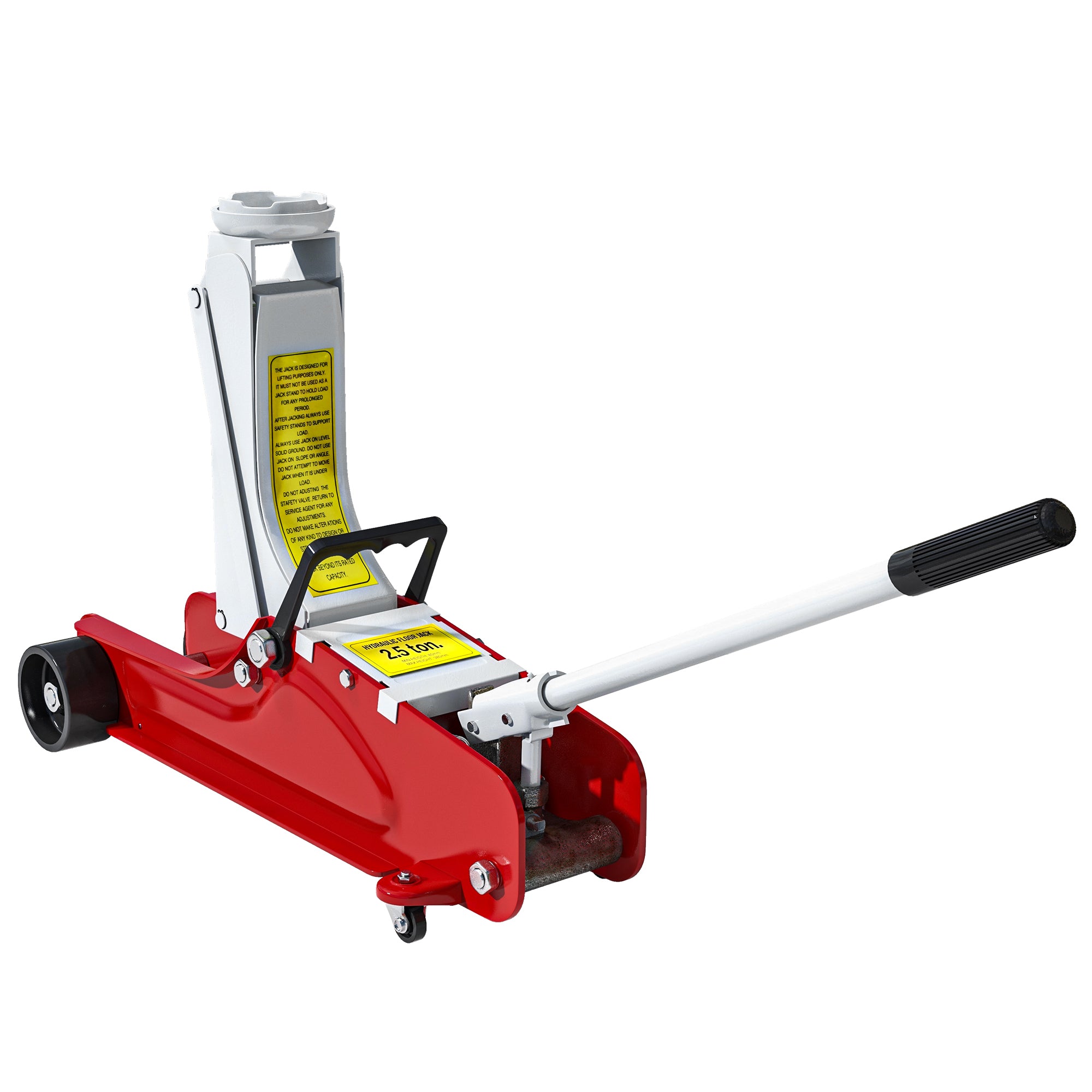 Hydraulic Jack Low Lift 8-38cm, Reinforced Steel with 2.5 Ton Capacity, Red