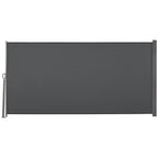 Garden Privacy Screen Extendable up to 3 m and 1.6 m High, Anti-UV Polyester and Aluminum, Grey