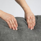 3 Seater Fabric Sofa with Padded Cushions and Linen Effect Upholstery, 237x94x102cm, Grey