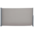 3x1.6m Aluminum and Waterproof Anti-UV Polyester Side and Roll-Up Awning for Wind/Privacy