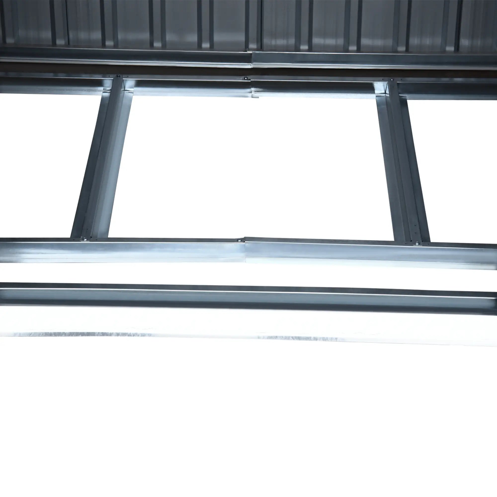 Steel Tool Shed, Garden Shed with 2 Sliding Doors, 261x133x182cm - Borge' Group Limited