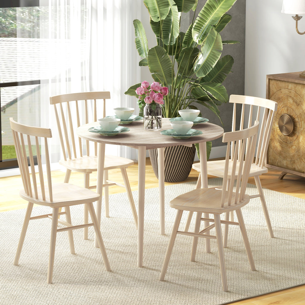 HOMCOM Modern Folding Table for Kitchen and Living Room, in Chipboard, Ø89x73.5 cm - Borgè