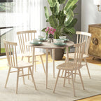 HOMCOM Modern Folding Table for Kitchen and Living Room, in Chipboard, Ø89x73.5 cm - Borgè