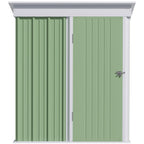 Steel Garden Shed with Lockable Door, 161x95x163/181cm, Green - Borge' Group Limited