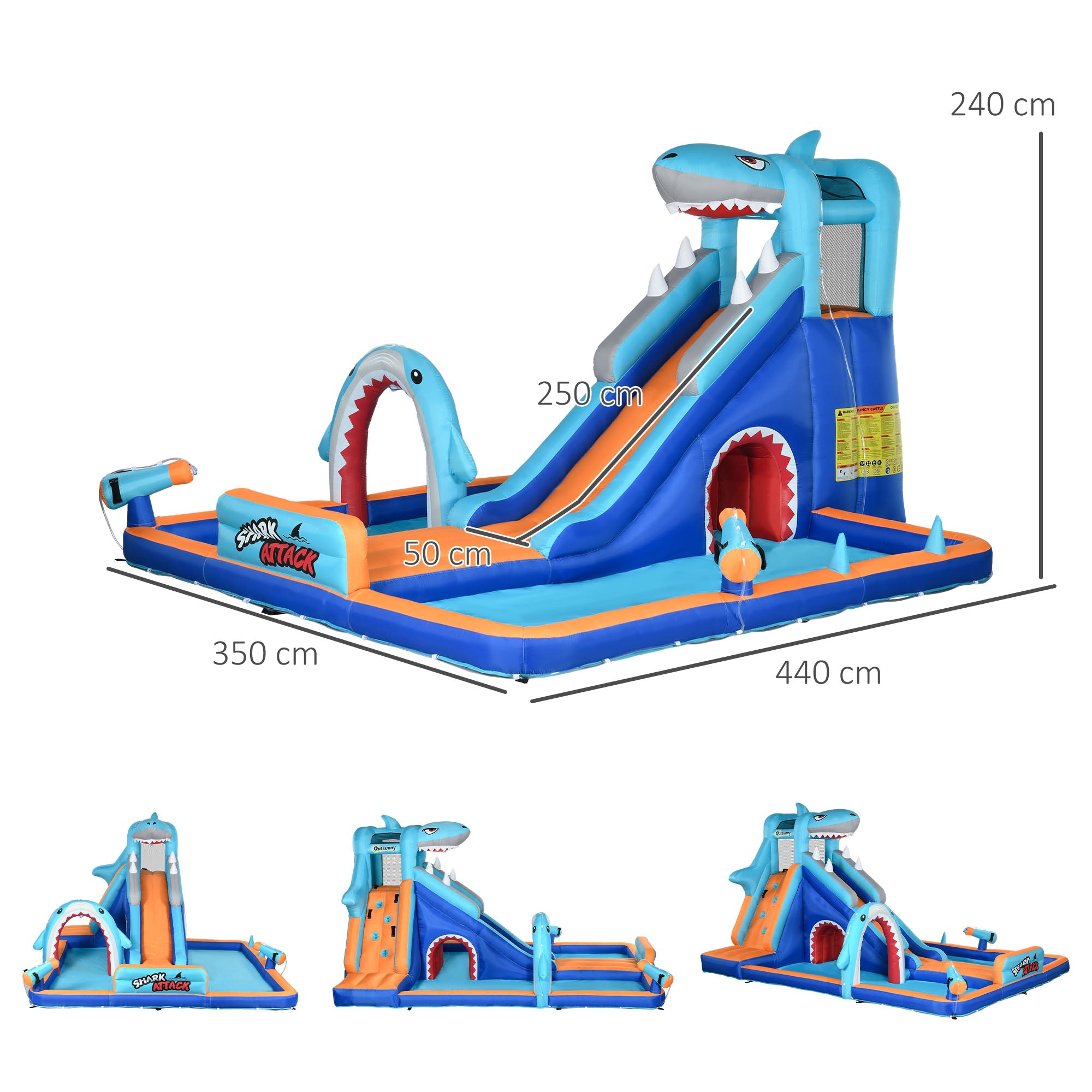 Exciting Bouncy Castle with Inflator, Slide, Pool, and Climbing Wall - Perfect for Children 3-8 Years - Borgè