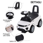 Ride-On Toy Car for Children 12-36 Months, Push Car with Storage Compartment and Backrest, White