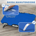 Raised and Foldable Dog Bed for Indoor and Outdoor Use, 59x46x15 cm, Blue - Borge' Group Limited