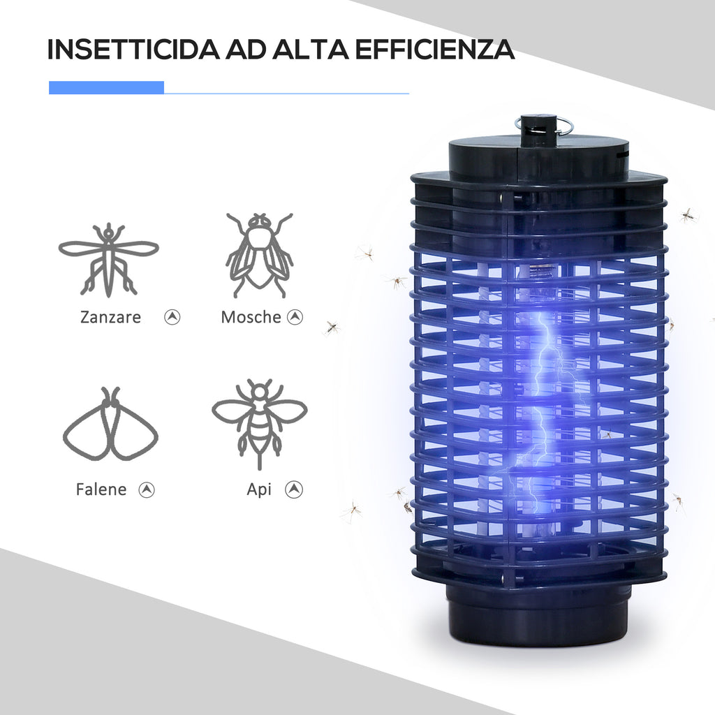 Mosquito Killer Lamp with UV Light for Indoor and Outdoor Use, 11x11x26 cm, Black