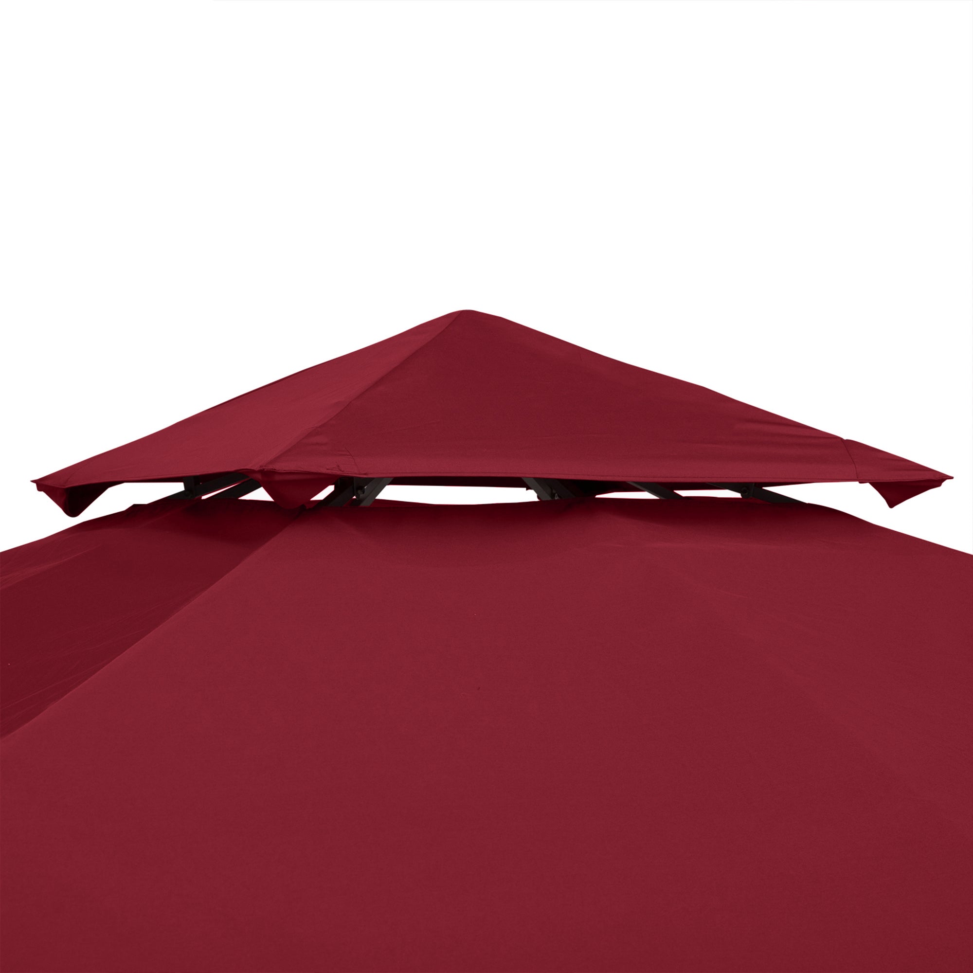 Outsunny Replacement Roof for 3x3m 2-Tier UV-Resistant Polyester Gazebo with Air Vent, Red