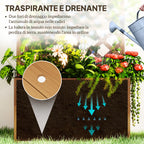 Raised Garden Bed with Trellis for Climbing Plants and Upper Pergola, 64x33x122 cm, Wood
