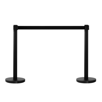 Code Separator Columns Route Marker with Black Ribbon, in Stainless Steel, 200x32x90CM - Borgè