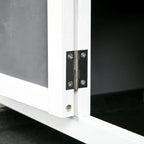 Outdoor Rabbit Hutch for 2 Wooden Rabbits with Removable Tray and Running Area, 110x60x104 cm - Borge' Group Limited