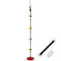 Children's Climbing Rope with Footrests and Disc Seat, in HDPE and PE, Ø30x4 cm, Red