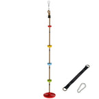 Children's Climbing Rope with Footrests and Disc Seat, in HDPE and PE, Ø30x4 cm, Red