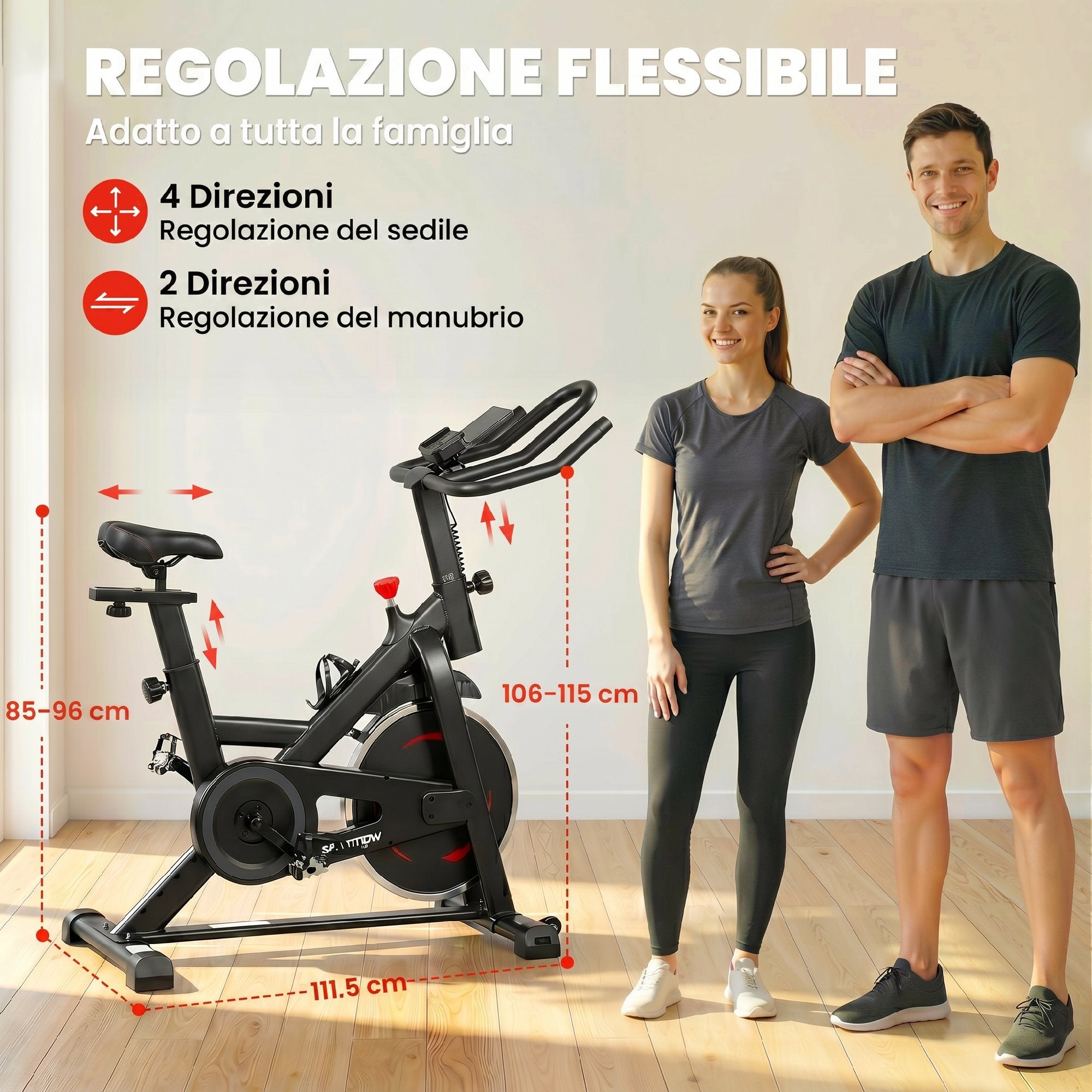 SPORTNOW Home Bike, Stationary with APP, Magnetic Resistance 0-100%