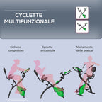 2-in-1 Folding Exercise Bike, 8-Level Adjustable Magnetic Resistance, Quiet Home Exercise Bike with Heart Rate Sensor, Arm Bands, LCD Screen, 2.5kg Flywheel, Green