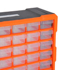 60 Drawer Plastic Wall Mounted Workshop Storage Cabinet for Small Parts, Multipurpose, 38 x 16 x 47.5cm