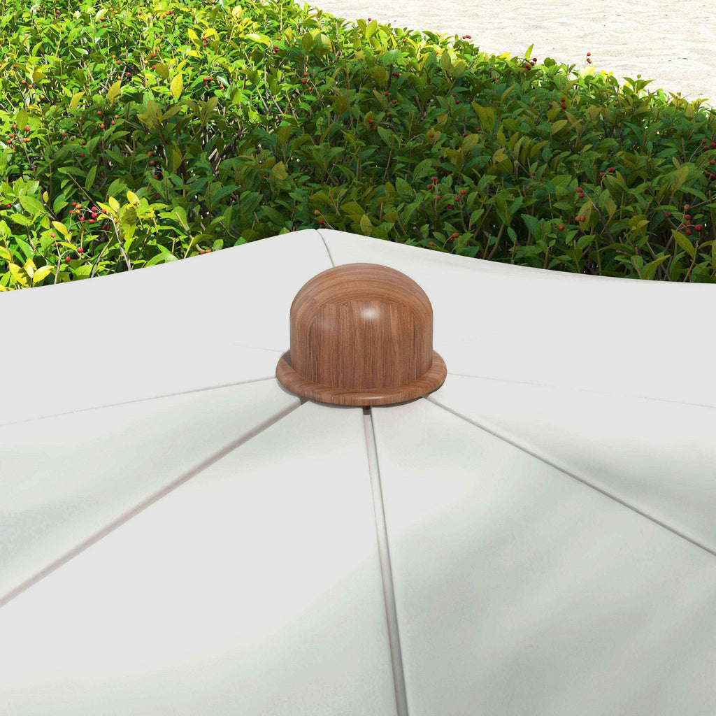 Outsunny Space-Saving Beach Umbrella with UV40+ Protection and Carrying Bag, Light Grey