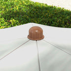 Outsunny Space-Saving Beach Umbrella with UV40+ Protection and Carrying Bag, Light Grey
