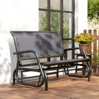Outsunny 2-Seater Garden Swing Bench in Metal and Mesh Fabric, 120x70x85 cm, Grey