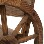 Outsunny Garden bench 2 seats with high back, fir wood, 114x58x80 cm, brown - Borgè