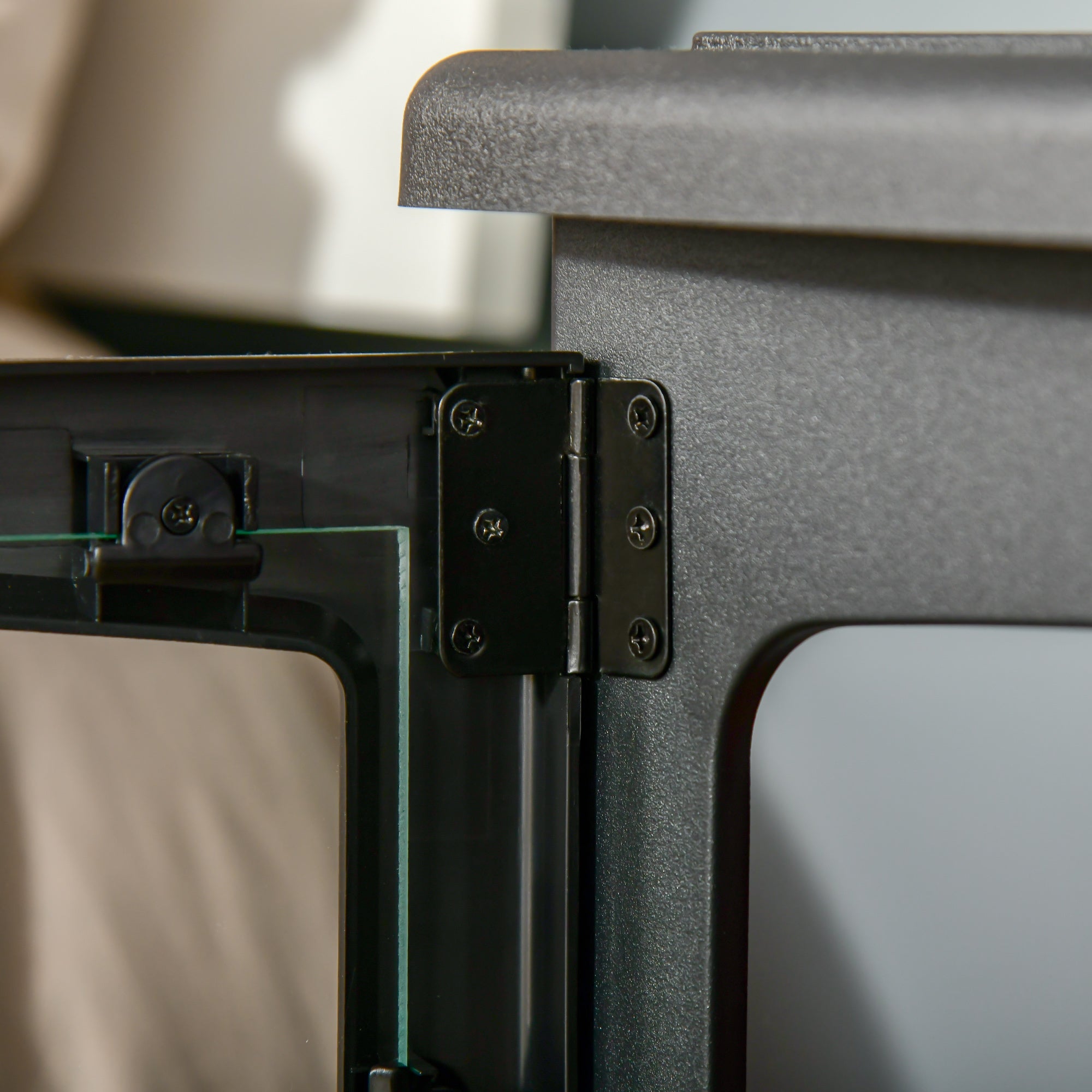 Electric Fireplace with Flame Effect and 3 Open Sides, Adjustable Temperature 900W-1800W, Coverage 20-25m², 39x26x54.8cm, Black