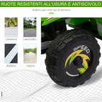 Electric Quad Bike for Kids with 6V Rechargeable Battery and Forward and Reverse Gear, 72x40x45.5 cm, Green
