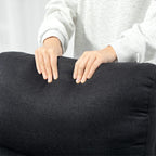 Manual Reclining at 60° with Extra Padded Fabric Chair and Footrest, Black