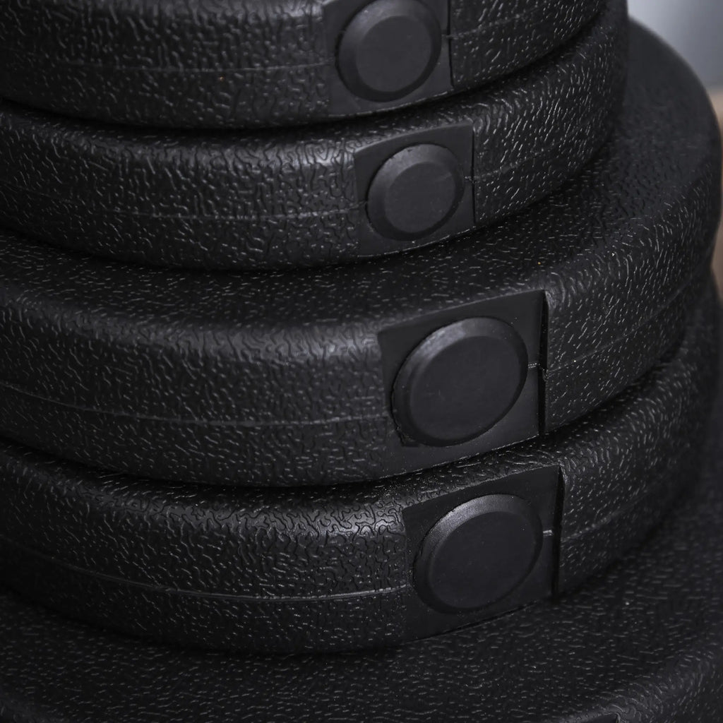 40kg Gym Dumbbell Set (4x5kg, 4x2.5kg, 4x1.5kg), Gym Weights with 12 Discs of 1.5kg, 2.5kg, 5kg, Փ25mm, for Home Training - Borge' Group Limited