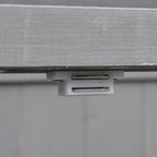 Outsunny garden wardrobe with 2 fir wood shelves with opening roof, 74x43x88 cm, dark gray - Borgè