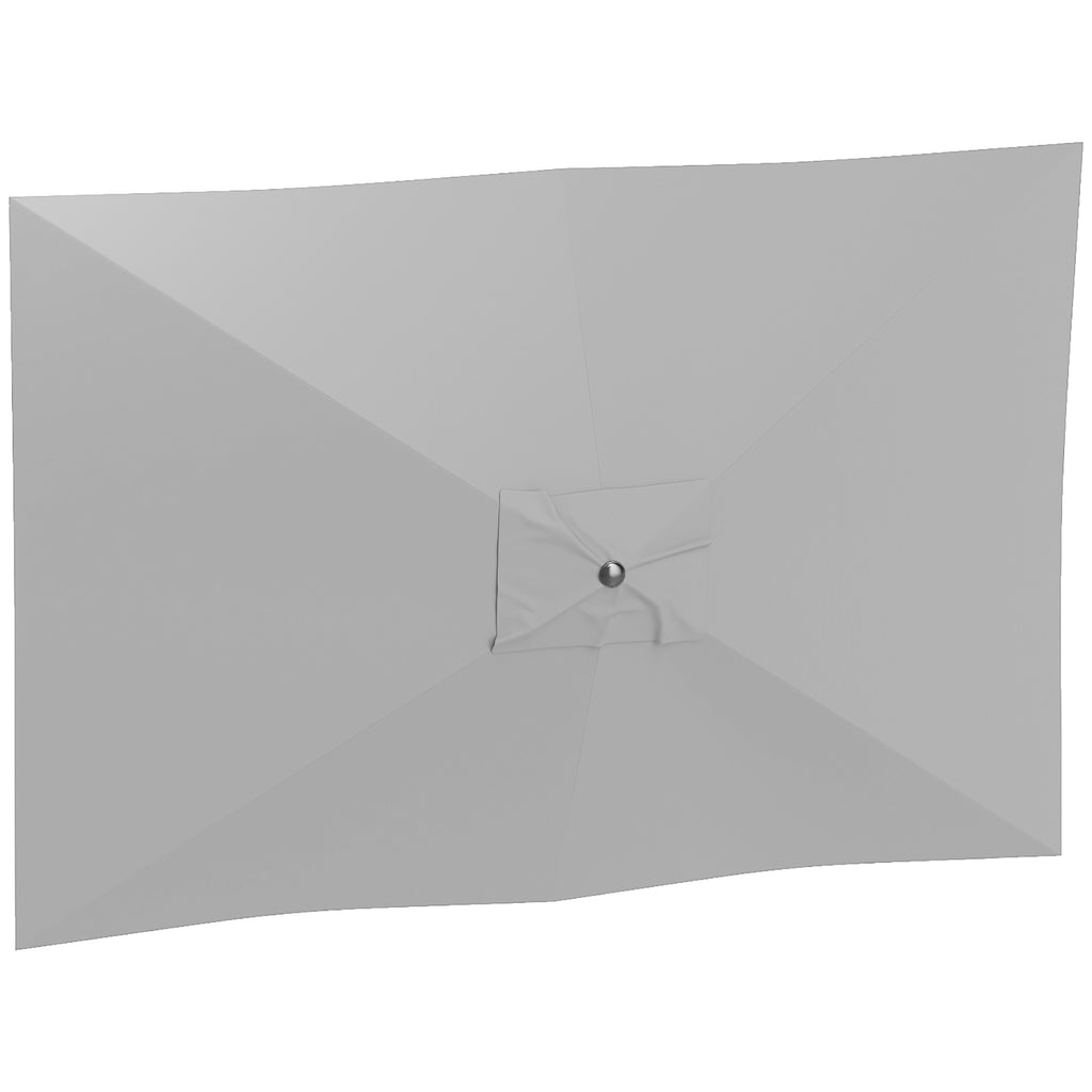 Outsunny 3x2m Rectangular Umbrella Cover with Top Vent, 180g/m² Polyester, Light Grey