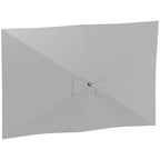 Outsunny 3x2m Rectangular Umbrella Cover with Top Vent, 180g/m² Polyester, Light Grey