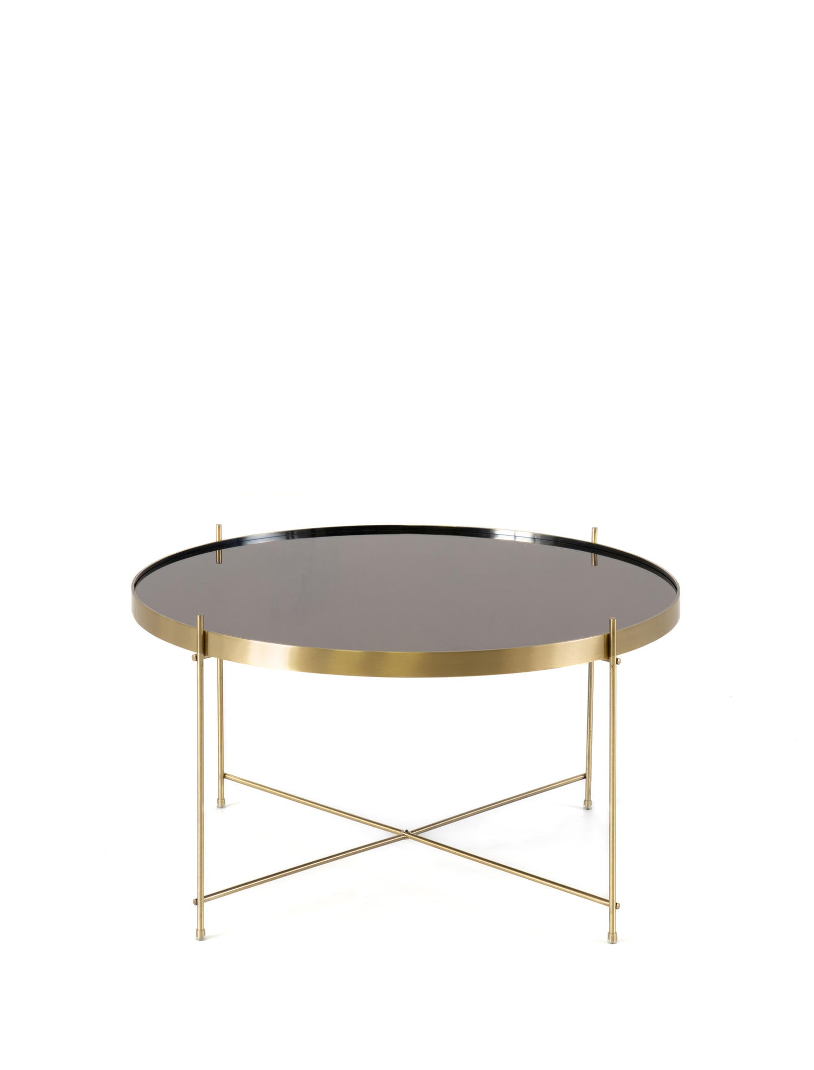 MIKA | Brown Coffee Table with Bronze frame - Borgè