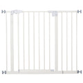 Push-On, Self-Closing Extendable Dog Gate, 30" Tall, White
