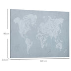 120x90cm Canvas Print for Home and Office, Pine Wood Canvas and Polyurethane Resin Ink, Grey and White
