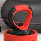 SPORTNOW 4 in 1 20kg Gym Weight Set, Convertible into Kettlebell, 2 Dumbbells, Barbell and Push-up Stand, Red