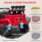 AIYAPLAY Children's Off-Road Vehicle with Lights, Horn, Belt and Remote Control, Made of PP and Metal, 99x66x68.5 cm, Red