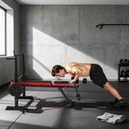 SPORTNOW Fitness Bench with Weight Rack, Adjustable Backrest and Seat, Dip Station, 420 kg Capacity