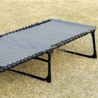Outsunny Folding Garden Lounger with 5-Position Reclining Backrest and Cushion, 185x58x30cm, Grey