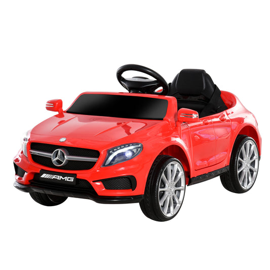 Electric Ride-On Car for Kids 3+ Years Mercedes GLA with Remote Control, LED Headlights and Music, Red - Borgè