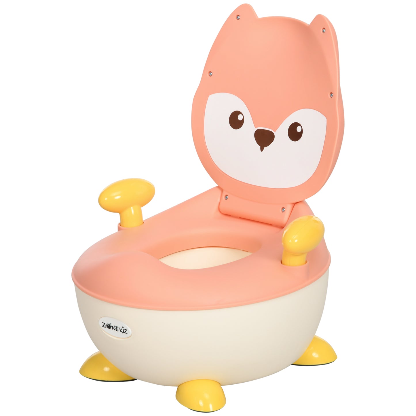 Children's Potty with Backrest, Removable Tray and Armrests, Ages 6 Months-3 Years, Pink