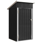 Outsunny Steel Garden Shed with Vents and Lockable Door, 107.5x91x185 cm, Dark Grey